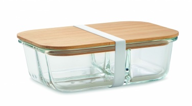 Logo trade promotional merchandise picture of: Glass lunch box with bamboo lid