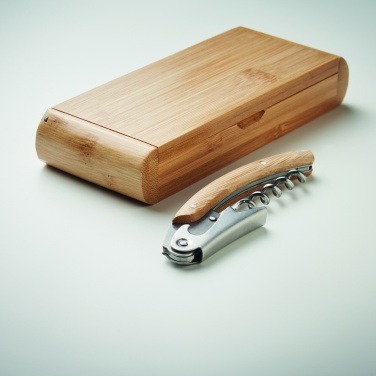 Logo trade promotional products image of: Waiter's knife in bamboo