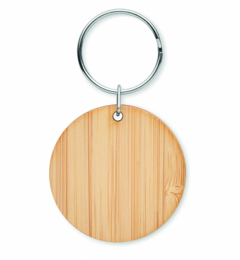 Logo trade promotional items picture of: Round bamboo key ring