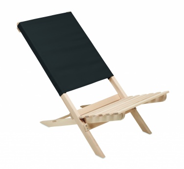 Logo trade corporate gifts picture of: Foldable wooden beach chair