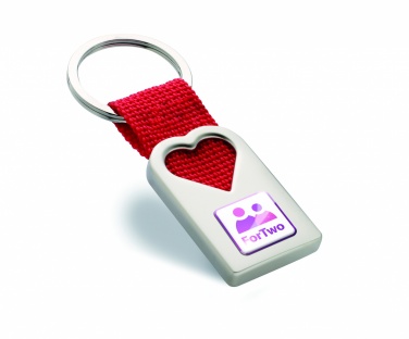 Logo trade promotional products image of: Heart metal key ring Kemi