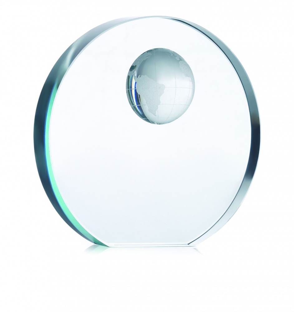 Logo trade corporate gifts image of: Globe glass trophy