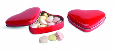 Logo trade promotional products picture of: Heart tin box with candies