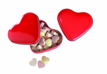 Logotrade business gift image of: Heart tin box with candies