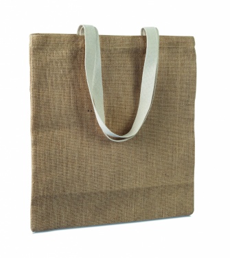 Logo trade promotional gift photo of: Jute shopping bag