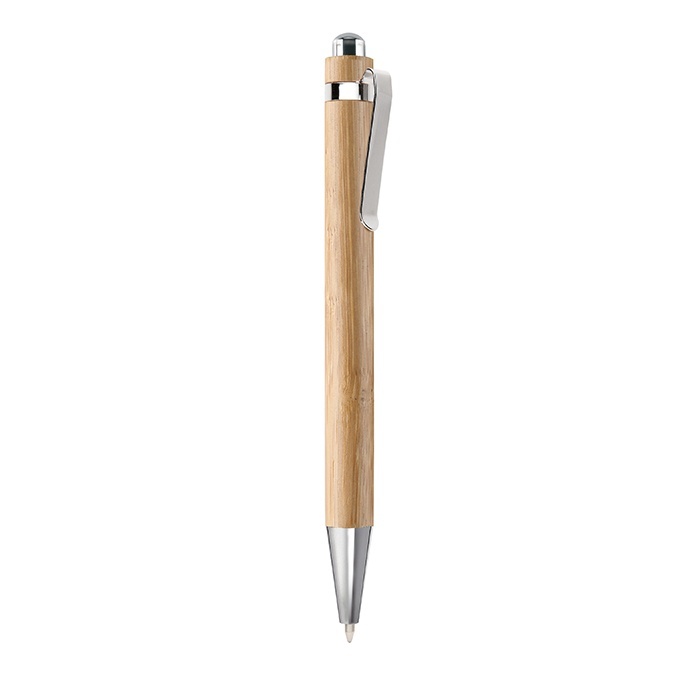 Logo trade promotional gifts image of: Bamboo automatic ball pen