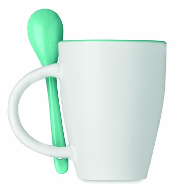 Logotrade promotional merchandise image of: Bicolour mug with spoon 250 ml