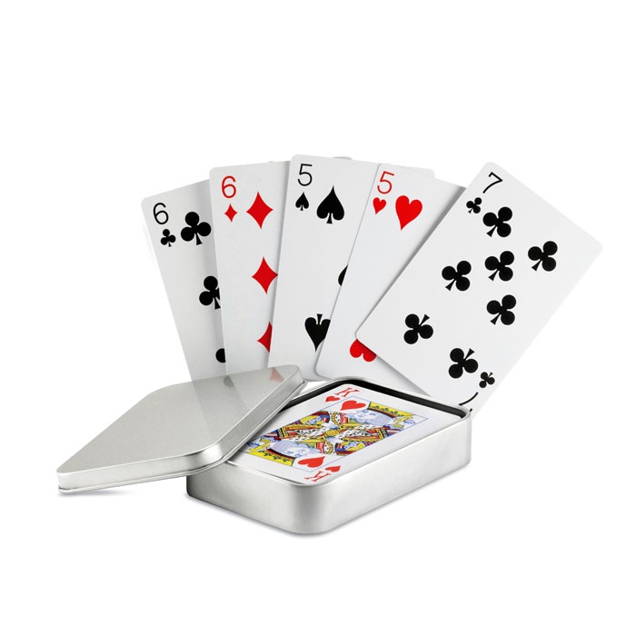 Logo trade promotional products picture of: Playing cards in tin box