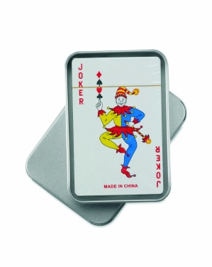 Logo trade promotional item photo of: Playing cards in tin box