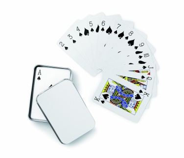 Logo trade promotional product photo of: Playing cards in tin box