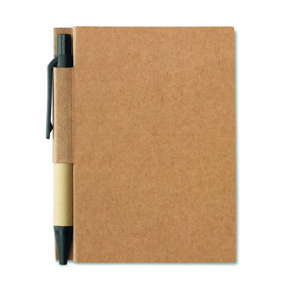 Logo trade promotional products image of: Recycled notebook with pen