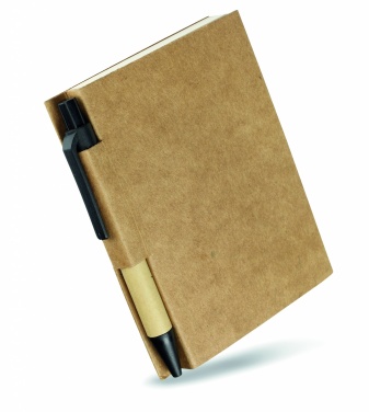 Logo trade business gift photo of: Recycled notebook with pen