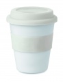 PP tumbler with silicone lid, White