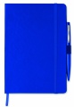 A5 notebook with pen 72 lined, Blue