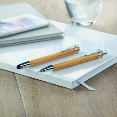 Logotrade promotional product picture of: Bamboo pen and pencil set