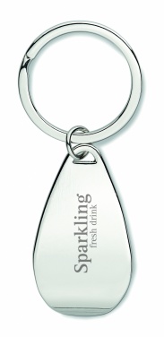 Logo trade promotional product photo of: Bottle opener key ring Tornio