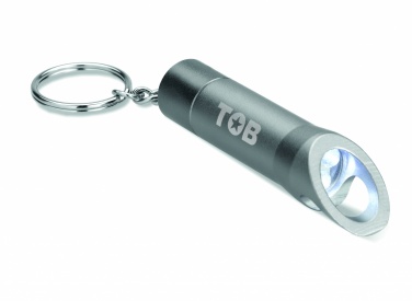 Logo trade promotional products image of: Metal torch key ring