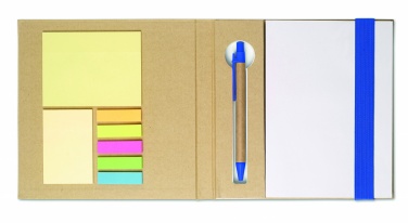 Logo trade business gifts image of: Notebook with memo set and pen