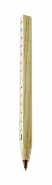 Logo trade advertising products picture of: Wooden ruler pen