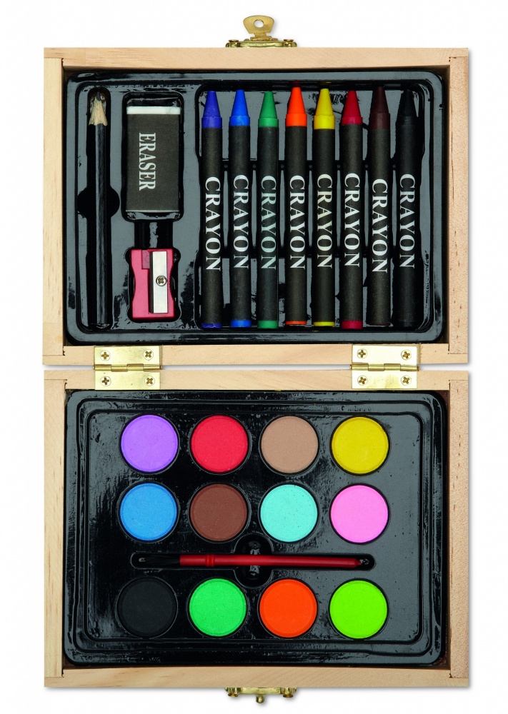 Logotrade business gift image of: Painting set in wooden box