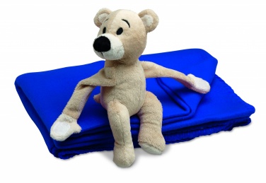 Logo trade business gift photo of: Fleece blanket with bear