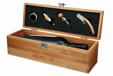 Logo trade promotional products picture of: Wine set in bamboo box