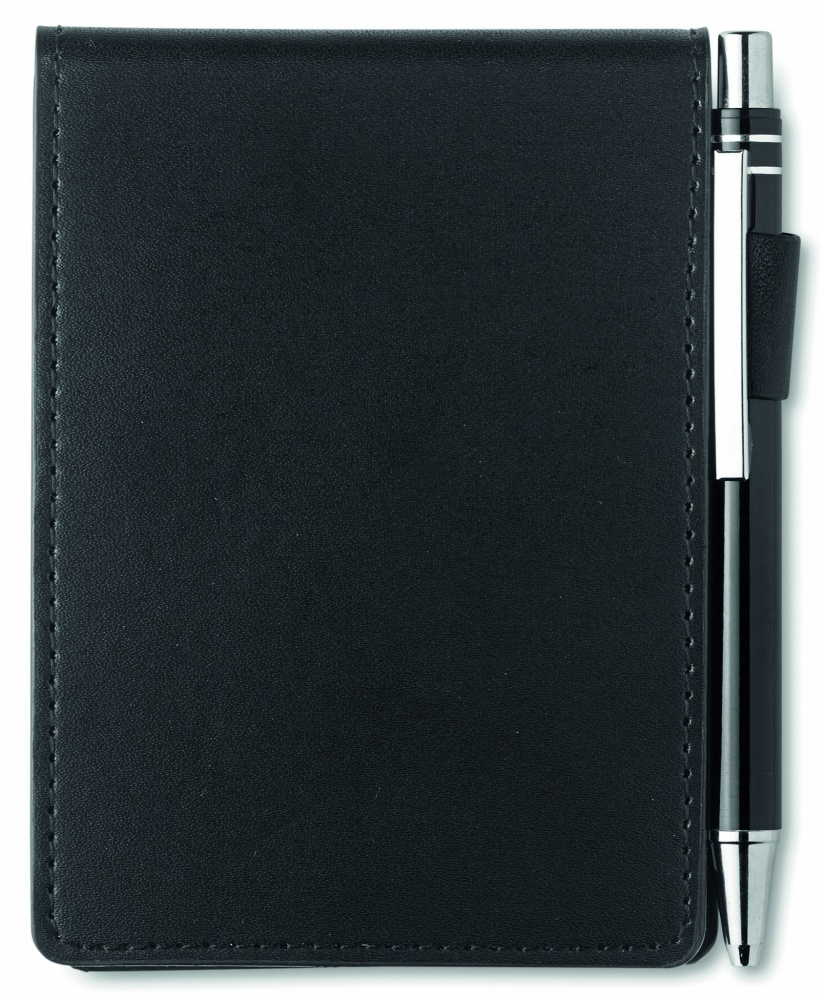 Logo trade promotional giveaways image of: A7 notepad in PU pouch w/pen