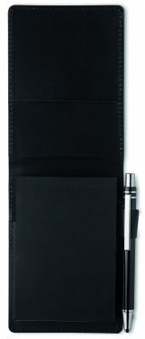 Logo trade promotional merchandise picture of: A7 notepad in PU pouch w/pen