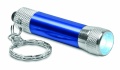 Aluminium torch with key ring, Blue