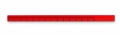 Carpenters pencil with ruler, Red