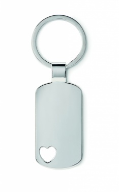 Logo trade business gift photo of: Key ring with heart detail Jūrmala