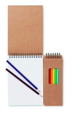 Logo trade corporate gift photo of: Colouring set with notepad