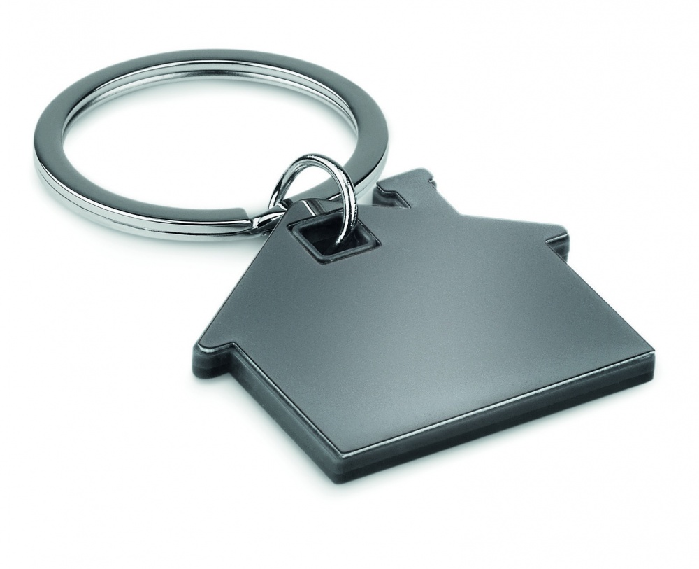 Logo trade advertising products picture of: House shape plastic key ring