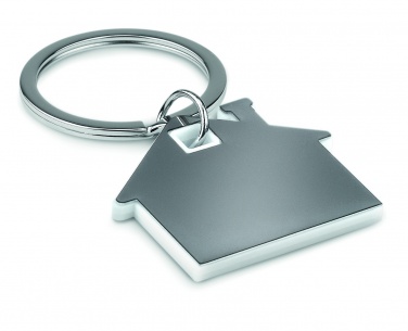 Logotrade promotional item picture of: House shape plastic key ring Rezekne