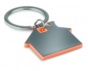 Logo trade advertising products image of: House shape plastic key ring Rezekne