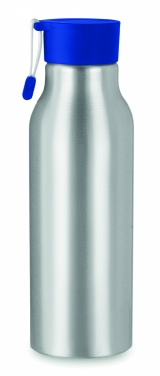 Logotrade business gift image of: Single-walled 500 ml aluminum bottle with a PP cap and a silicone strap