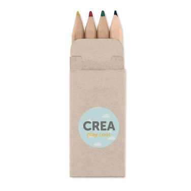 Logo trade promotional product photo of: 4 mini coloured pencils