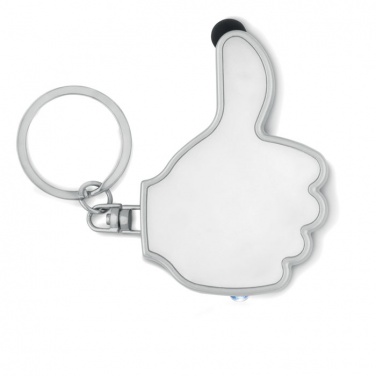 Logo trade business gifts image of: Thumbs up led light w/key ring Valmiera