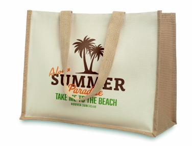 Logo trade promotional product photo of: Jute and canvas shopping bag