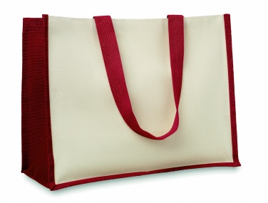 Logo trade promotional items image of: Jute and canvas shopping bag