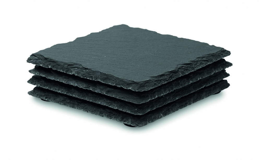 Logotrade business gift image of: Slate coasters with EVA bottom