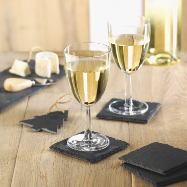 Logo trade promotional items image of: Slate coasters with EVA bottom