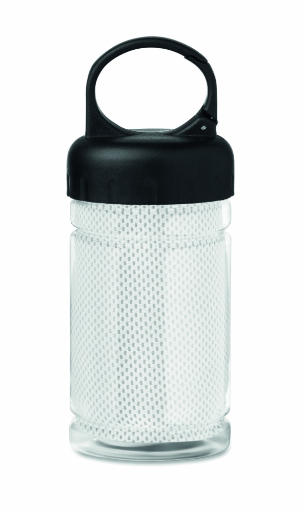 Logo trade corporate gifts image of: Cooling towel in PET bottle