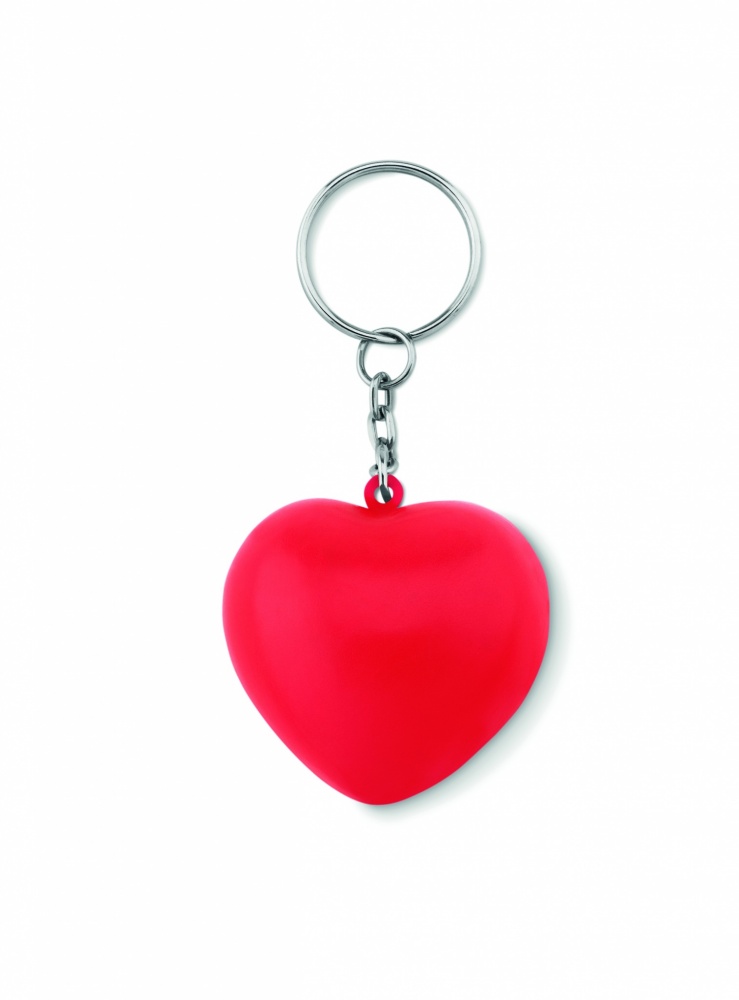 Logo trade promotional items picture of: Key ring with PU heart