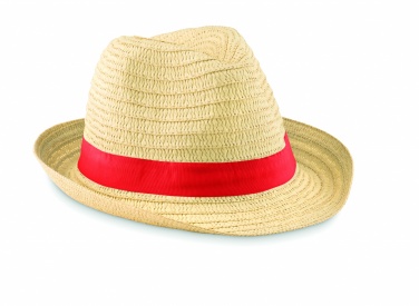 Logo trade business gift photo of: Paper straw hat