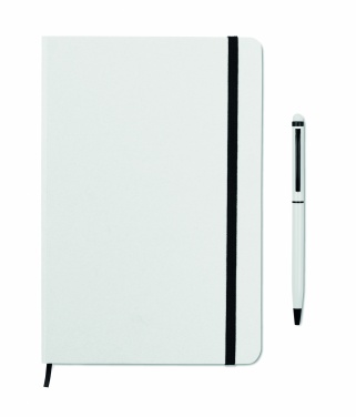 Logo trade corporate gift photo of: A5 notebook w/stylus 72 lined