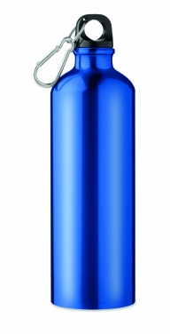 Logo trade promotional products image of: Single-walled 750 ml aluminum bottle with a carabiner and customizable printing