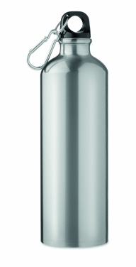 Logotrade business gift image of: Single-walled 750 ml aluminum bottle with a carabiner and customizable printing