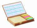 Desk memo set with calendar, Beige