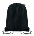 190T RPET drawstring bag, Black